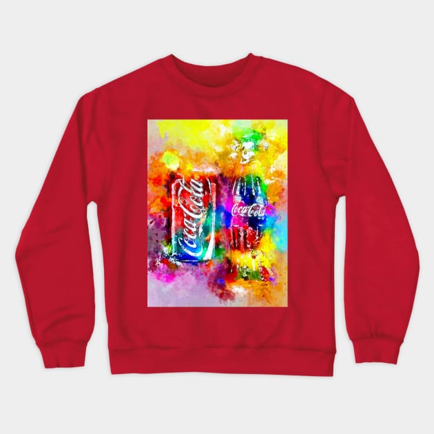 Splash of Colors Coke Crewneck Sweatshirt by danieljanda